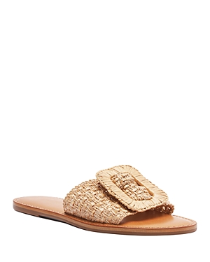 Shop Schutz Women's Cinna Embellished Slide Sandals In Natural