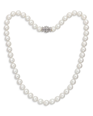 18K White Gold Akoya Program Japanese Akoya Cultured Freshwater Pearl Collar Necklace, 18