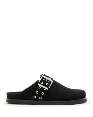 ALLSAINTS - Women's Juno Buckled Grommet Mule Clogs