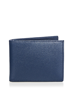 Shop The Men's Store At Bloomingdale's Italian Saffiano Leather Bifold Wallet - 100% Exclusive In Navy