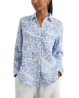 Shop Rails Ellis Shirt In Blue Diffused Cheetah