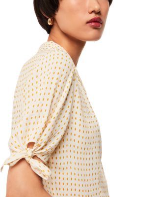 Oval Spot Tie Sleeve Shirt 