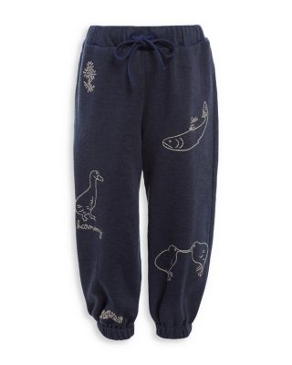 Sea - Girls' Demi Cotton French Terry Embroidered Sweatpants - Little Kid, Big Kid