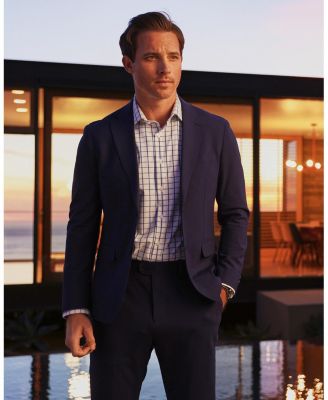  Fresco  Suit Jacket  Navy Solid