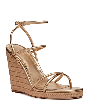 Paige Women's Kerri Strappy Espadrille Wedge Sandals In Gold