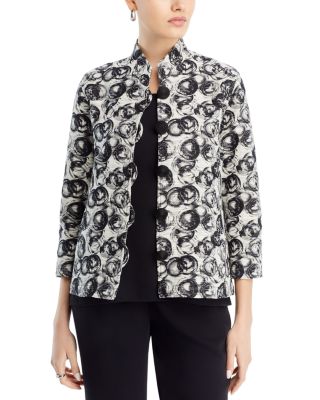 Caroline Rose - Easy Printed Mandarin Collar Jacket