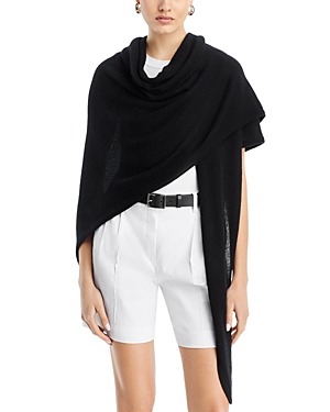 Shop Vince Cashmere Featherweight Triangle Wrap In Black