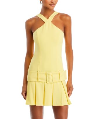 Adalyn Mini Dress - Asymmetrical Silhouette - Unique Neckline - Floral Embellishments - Soft & Stretchy Fabric - Versatile main image 1