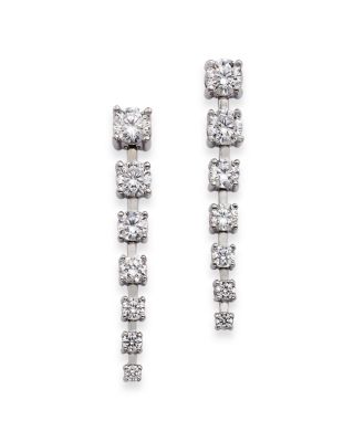 Bloomingdale's Fine Collection Diamond Graduated Linear Drop Earrings in 14K White Gold, 1.0 ct. t. w.