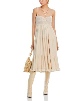 AQUA Crochet Midi Dress - Exclusive | Bloomingdale's