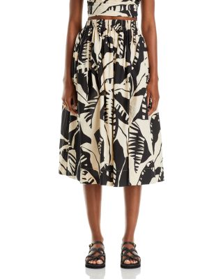 Amari Floral Print Poplin Skirt
