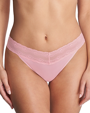 Shop Natori Bliss Perfection Thong In Peony Pink