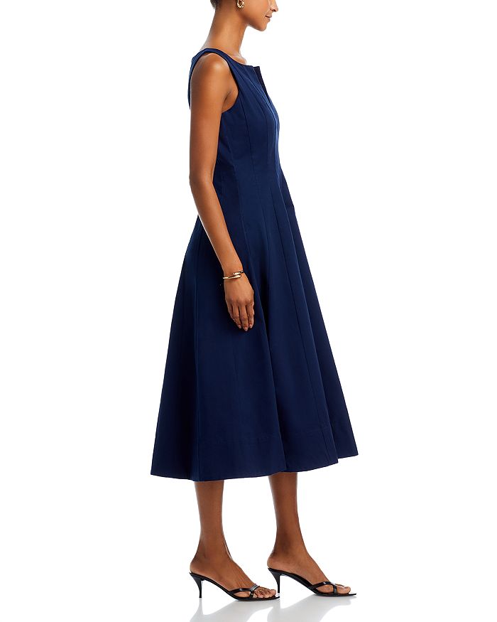 Shop Aqua Paneled Midi Dress - Exclusive In Navy