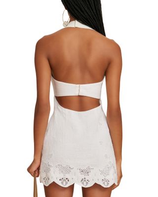 long white linen dress with sleeves LONG WHITE LINEN DRESS main image 0
