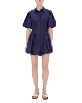 Cleo Balloon Pintuck Mini Dress  