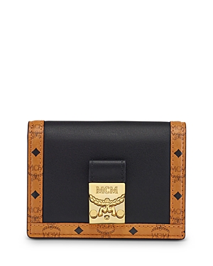 Shop Mcm Tracy Small Leather Wallet In Black