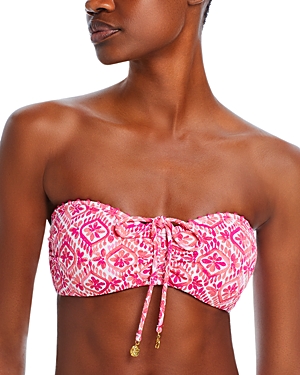 Shop Tommy Bahama Island Cays Shell Bandeau Bikini Top In Passion Pink