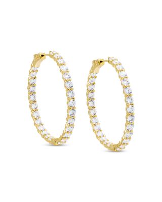 By Adina Eden - Fancy Tennis Hoop Earrings