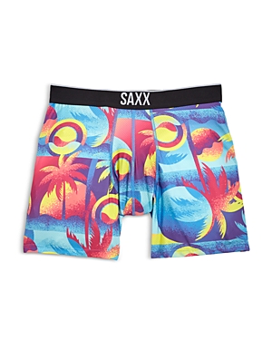 Shop Saxx Volt Breathable Mesh Boxer Briefs In Coast 2 Coast/blue Multi