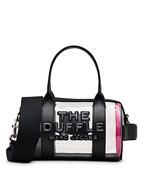 Shop Marc Jacobs The Clear Crossbody Duffle Bag In Black/nickel