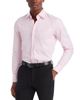 BOSS - Cotton Blend Check Slim Fit Dress Shirt