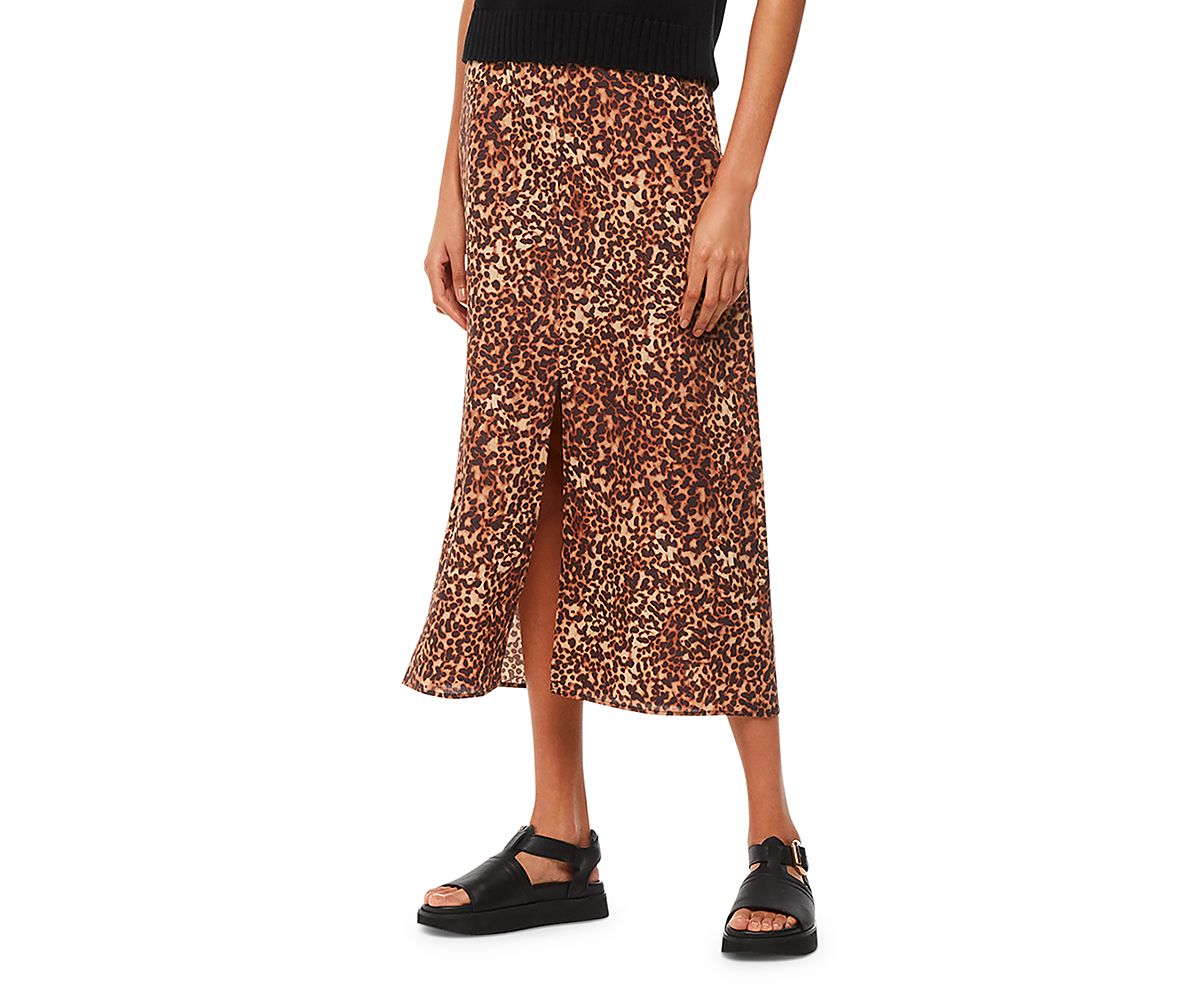 Whistles Marble Spot Front Split Skirt