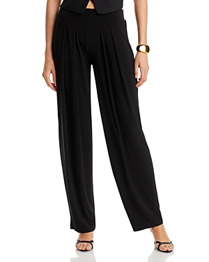 Shop Norma Kamali Pleated Trousers In Black