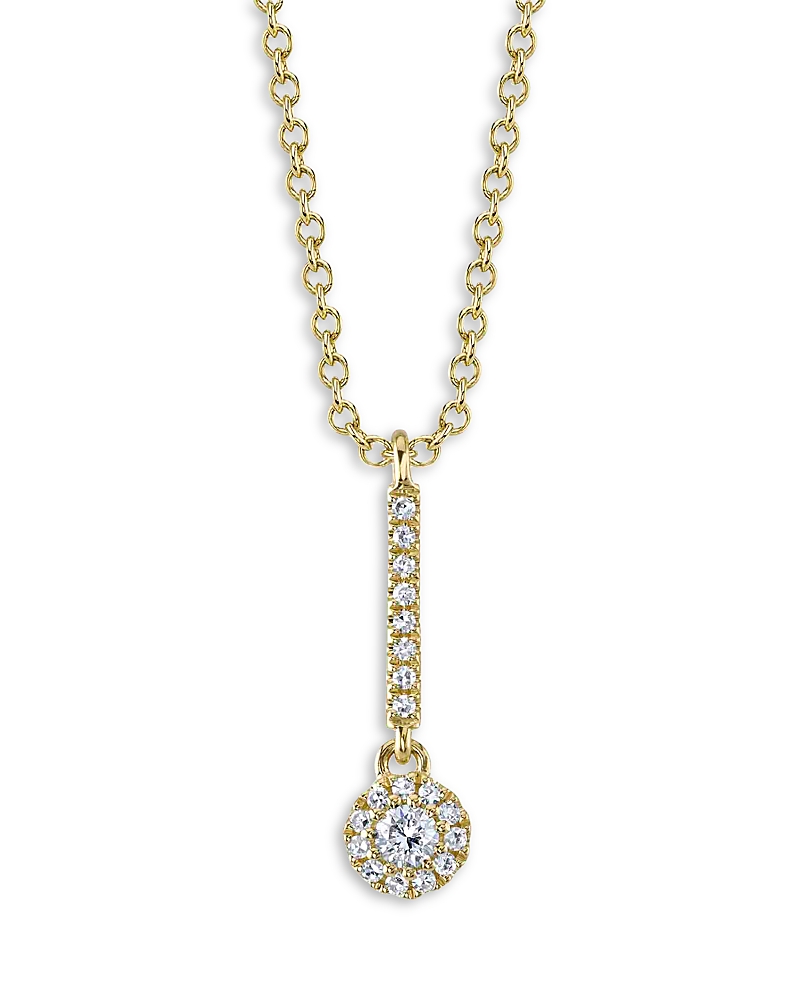 Moon & Meadow 14k Yellow Gold Eden Diamond Halo Pendant Necklace, 18 In Gold