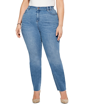 Shop Nic+zoe Plus Mid Rise Ankle Jeans In Horizon
