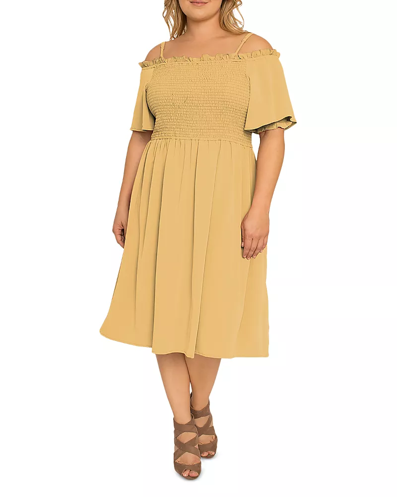 standards & practices Plus Smocked Midi Dress