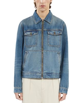 The Kooples - Regular Fit Zip Denim Jacket