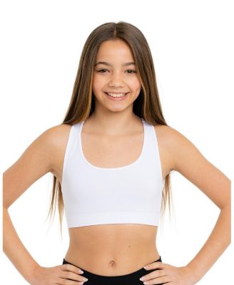 Girls' Racer Back Sports Bra, Bundle of Two - Big Kid