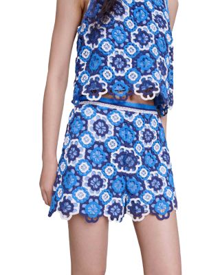 Maje Irochet Crochet Shorts