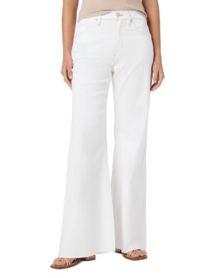 Hudson - Jodie Flared Leg Raw Hem Jeans in White