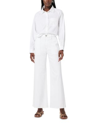 Jodie Cropped Wide Leg Jeans in White