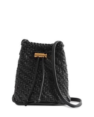 REISS - Berti Woven Drawstring Bucket Bag