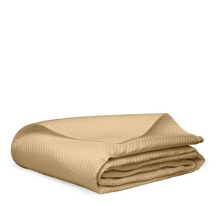 Matouk Alba 600 Thread Count Quilted Euro Sham In Honey