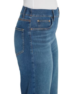 Frances High Rise Cropped Wide Leg Jeans in Authentic Midwash