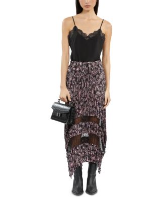 The Kooples - Jupe Longue Pliss&eacute; Skirt