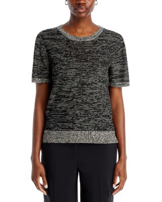 Noa Micro Sequins Short Sleeve Sweater 