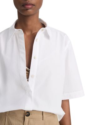Cropped Poplin Shirt