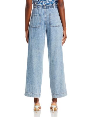 Ryan Drawstring Wide Leg Jeans 
