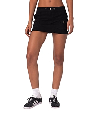 Shop Edikted Marianne Cargo Mini Skirt In Black