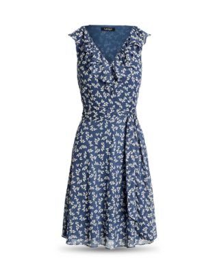 【Lauren Ralph Lauren】Floral Ruffle-Trim ette Dress Ralph Lauren Floral Ruffle Trim Georgette Dress | Bloomingdale's