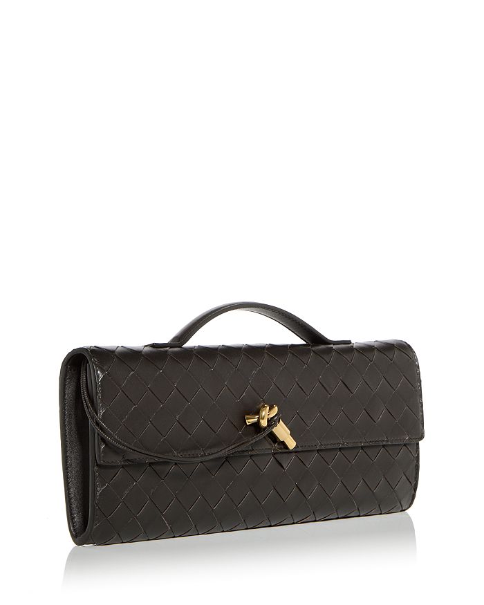 BOTTEGA VENETA ANDIAMO INTRECCIATO LEATHER CLUTCH 