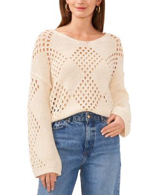 Diamond Pointelle Sweater
