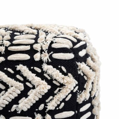 Mariel Hand Woven Textured Pouf
