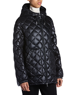 Moncler Diamond Quilted Down Jacket Puffer Jackets Black In Black