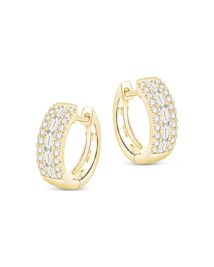 Diamond Hoop Earrings in 14K Yellow Gold, 0.50 ct. t.w.