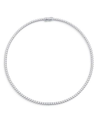 Bloomingdale's Fine Collection - Certified Diamond Tennis Necklace in 14K White Gold, 10.0 ct. t.w.